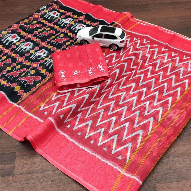 Pure Linen Pochampally 12 New Exclusive Wear Digital Printed Saree Collection